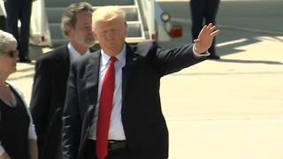 President Trump arrives in Milwaukee