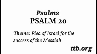 Psalm Chapter 20 (Bible Study)