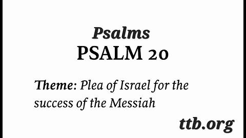 Psalm Chapter 20 (Bible Study)