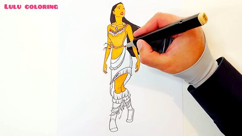 Pocahontas | Disney princess | coloring page.