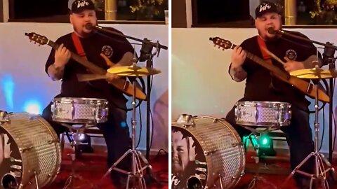 One man band performs incredible 'Depeche Mode' cover