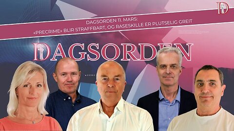 Dagsorden 11. mars: «Precrime» blir straffbart, og raseskille er plutselig greit