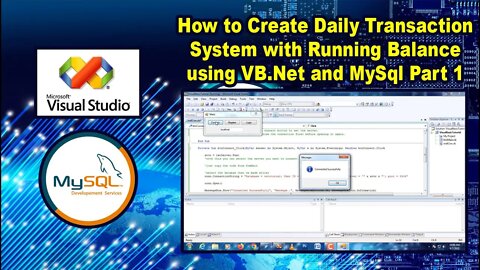 How to Create Daily Transaction System with Running Balance Using VB.Net and MySql Part 1