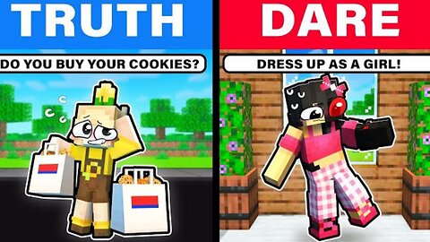 Minecraft but truth or dare! Gaming | Animation Video