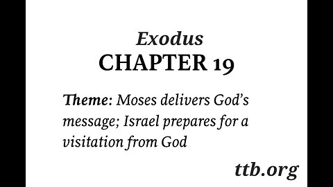 Exodus Chapter 19 (Bible Study)