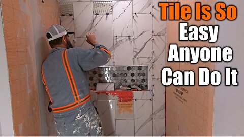 Custom High End Shower Tile | So Easy A Handyman Can Do It | THE HANDYMAN |