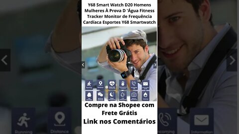 Y68 Smart Watch D20 Homens Mulheres À Prova D 'Água Fitness Monitor de Frequência Cardíaca #shorts