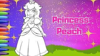 Let's Color | Super Mario Brother - Princess Peach