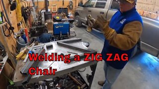 Metal Zig Zag Chair for the porch