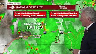 Friday 6 p.m. flash flooding forecast