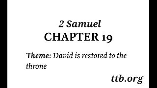 2 Samuel Chapter 19 (Bible Study)