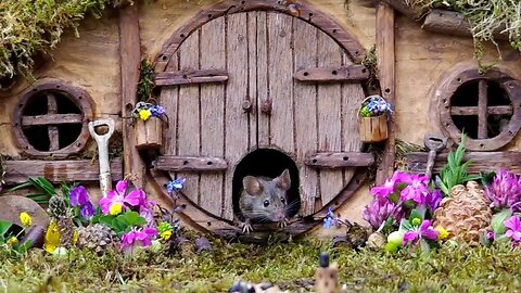 Mice love this adorable Hobbit-style model village