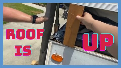 Lifting Our Jayco Pop Up | How to Raise Roof With a Broken Pulley | Tent Trailers