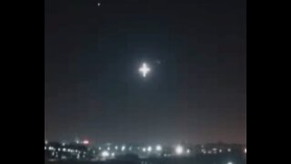Cross-shaped UFO on Video over Jerusalem