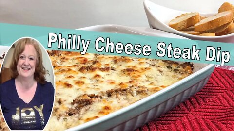 PHILLY CHEESE STEAK DIP RECIPE | SIMPLE APPETIZER