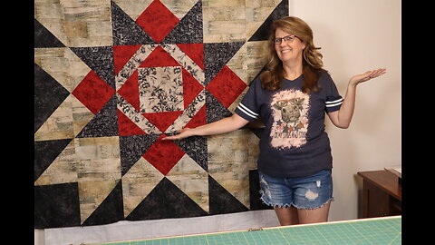 A Quilt that looks like a Barn Star