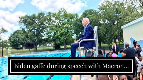 Biden gaffe during speech with Macron…