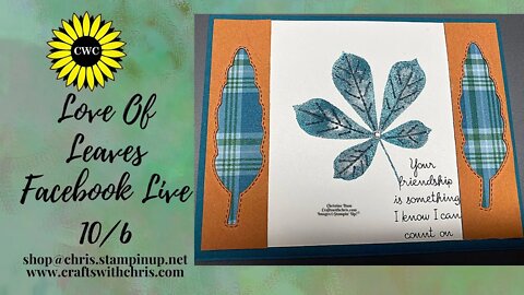 Make this awesome fall card using Love of Leaves from Stampin' Up! Facebook Live 10/6