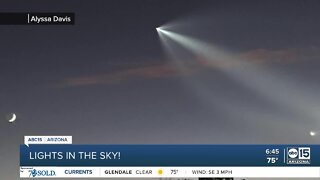 SpaceX rocket launch seen across the Valley sky