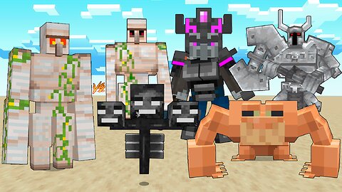 OP IRON GOLEM Vs Ferrous Wroughtnaut, Mutant Frog, Iron golem, Giant Royal Guard, Wither