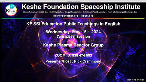 Keshe Plasma Reactor Group 2024-05-15-T1
