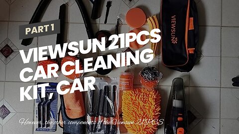 Viewsun 21PCS Car Cleaning Kit, Car Interior Detailing Kit with High Power Handheld Vacuum, Aut...