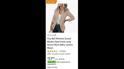 Cicy Bell Womens Casual Blazers Open Front Long Sleeve Work Office Jackets Blazer