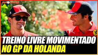 SURPRESAS NA PISTA E NA TROCA DE PILOTOS NO TREINO LIVRE DO GP DA HOLANDA EM ZANDVOORT F1 2022