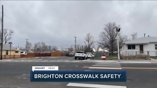 Brighton High School celebrating crosswalk improvements