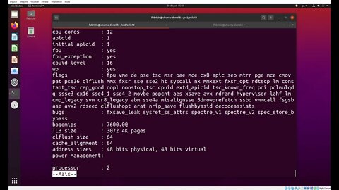 Obtendo informações da CPU no Linux com /proc/cpuinfo