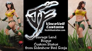 Savage Land Rogue Custom Statue from Sideshow Red Sonja