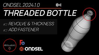 💧 Design A Threaded Water Bottle 3D Model - FreeCAD Fasteners - Plastic Bottle 3D Model | #Shorts