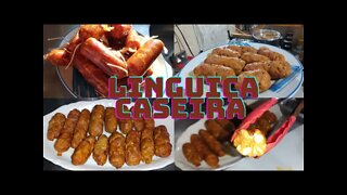 Linguiça caseira sem tripa