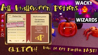 AndersonPlays Roblox Wacky Wizards - Halloween Update All Potions - Glitch How To Get Pumpkin Fast!