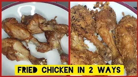 2 ways chicken fry | KFC style chicken piece | crispy chicken leg | by fiza farrukh