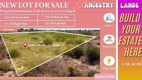 Your Piece of Paradise: Buy 2.56 acres Vacant Land to Build Your Dream Home near LA -Ancestry Lands