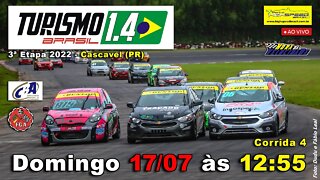 TURISMO 1.4 BR | Corrida 4 | 3ª Etapa 2022 - Cascavel (PR) | Ao Vivo