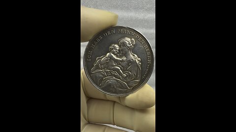 Austria Baptism Silver Medal Child with Mother https://ebay.us/U5pE0E
