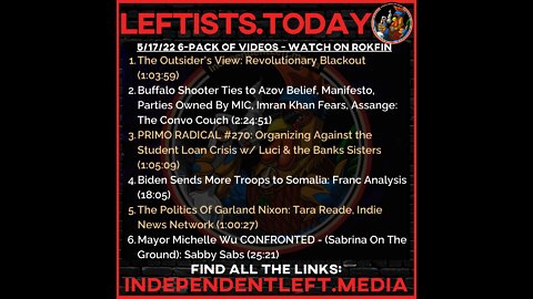 The Outsider's View | Buffalo Shooter Ties to Azov Belief, Manifesto, Assange | 5/17 Leftists.today