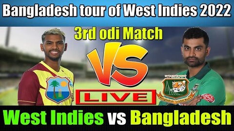 ওয়েস্ট ইন্ডিজ বনাম বাংলাদেশ লাইভ ,Bangladesh vs West Indies 3RD ODI Live , WI vs BAN LIVE