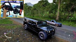 HUMMER H1 ALPHA - FORZA HORIZON 5 Steering Wheel + Shifter G29