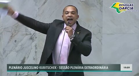 Algumas das falas do deputado Douglas Garcia no plenário da assembleia legislativa