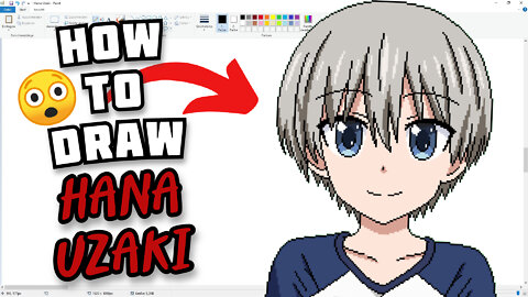 [ANIME GIRL SPEED PAINT] Drawing HANA UZAKI on MS PAINT
