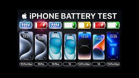 iPhone 15 Pro Max vs 15 Pro / 15 Plus / 15 / 14 / 13 Battery Test!
