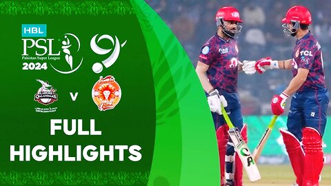 PSL 9 2024 || 1st Match Highlights || LQ vs IU