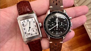 The Two Watch Collection: Omega Moonwatch and JLC Reverso in a Mirage Watch Roll