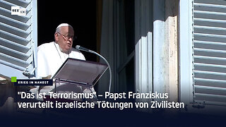 "Das ist Terrorismus" – Papst Franziskus verurteilt israelische Tötungen von Zivilisten