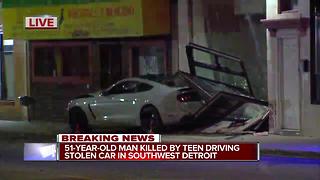 51-year-old man killed by teen driving stolen car in southwest Detroit