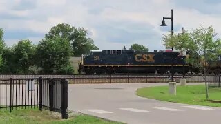 CSX G111 Loaded Grain Train in Fostoria, Ohio July 26, 2022