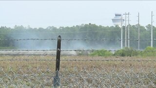 RSW Airport brush fire 100% contained